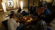 囲炉裏を囲んで。